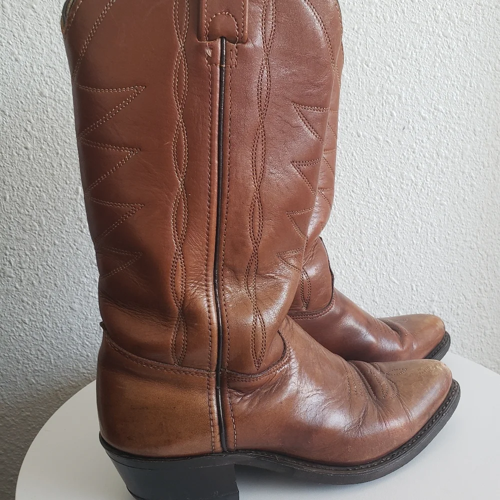 HH Double H Western Cowboy Rodeo Farm Leather Boots